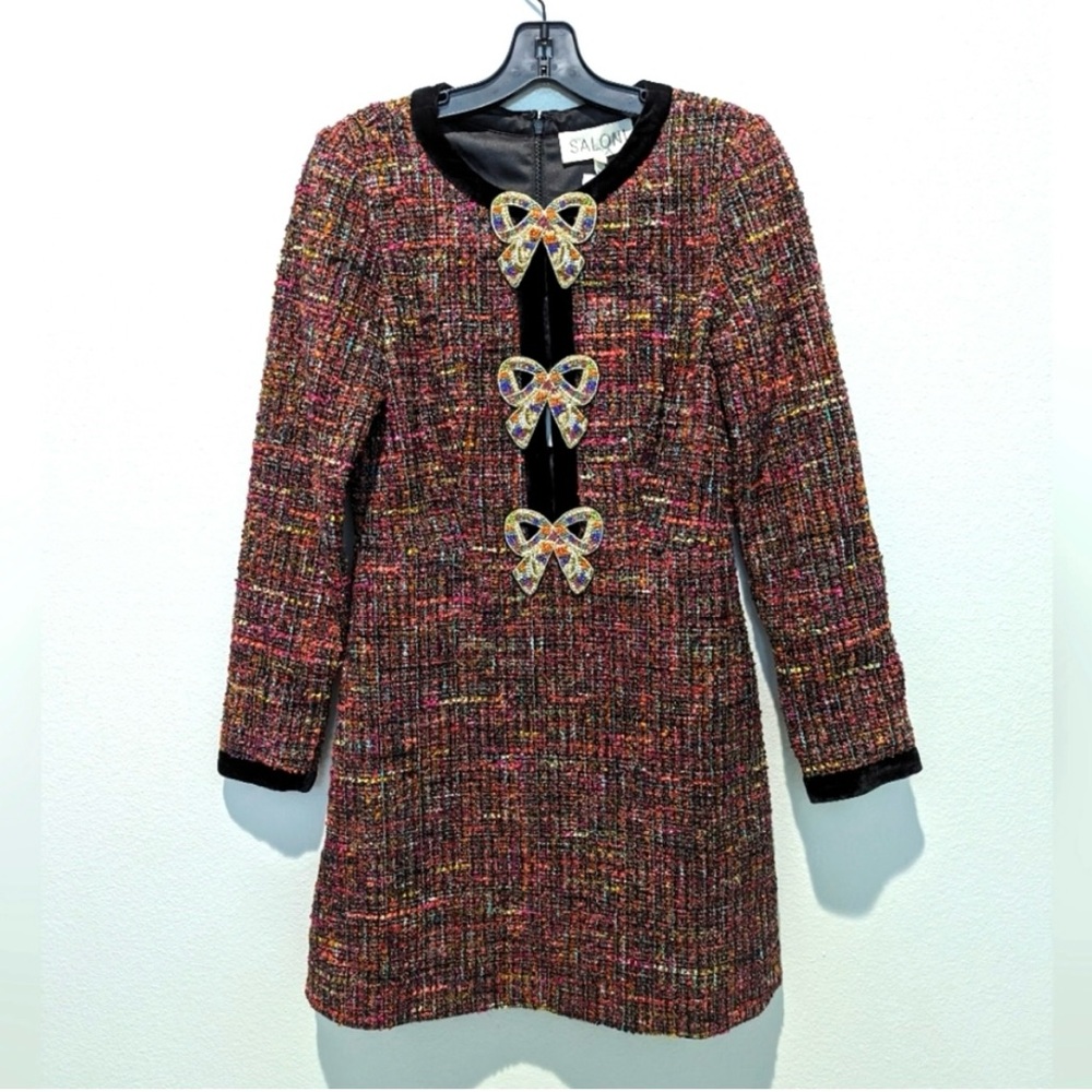 SALONI Camille Bows Tweed